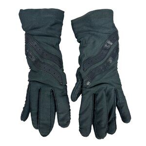 Women's Long Blue Gloves One Size Lined